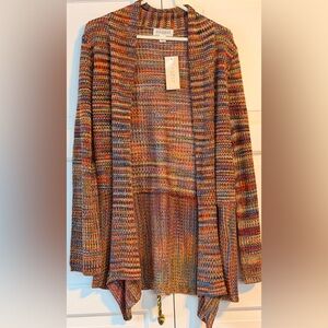 Studio. Cardigan. L. NEW. Beautiful colors.